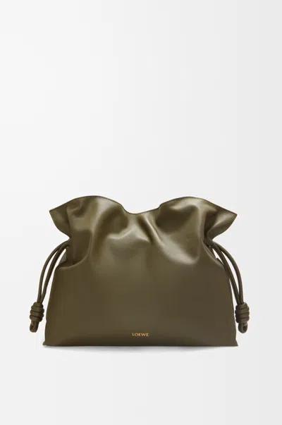 Loewe Large Flamenco Clutch In Nappa Leather Skin For Woman In Brown