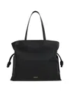Loewe Large Flamenco Knot-detail Leather Tote Bag In Black