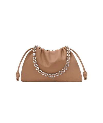 Loewe Large Flamenco Purse In Mellow Nappa Lambskin In Brown