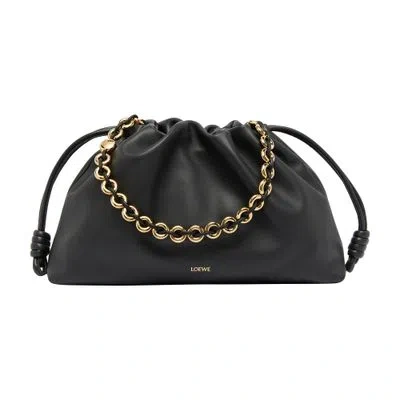 Loewe Large Flamenco Purse In Soft Nappa Lamb Leather In Black