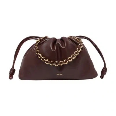Loewe Large Flamenco Purse In Soft Nappa Lamb Leather In Burgundy