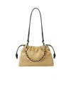 Loewe Large Flamenco Purse In Suede Calfskin In Nude