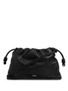 Loewe Flamenco Large Leather Clutch In Black