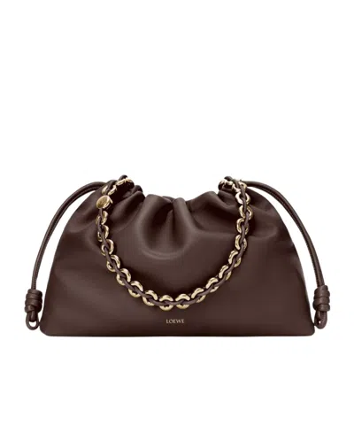 Loewe Large Flamenco Soft Nappa Lamb Leather Purse In Brown