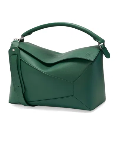 Loewe Large Flip Shoulder Bag In Green