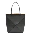 Loewe Puzzle Fold Xl Panelled Leather Tote Bag In Black