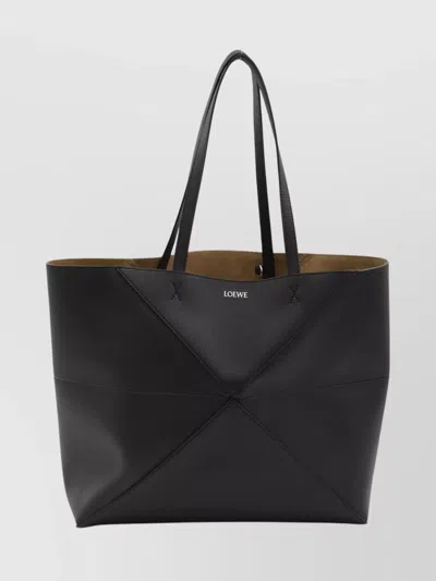 Loewe Calfskin Tote Bag In Black