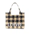Loewe Font Small Tote Bag In Natural/black