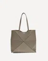 Loewe Women Large Horizontal Puzzle Fold Tote In Gray