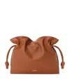 Loewe Large Leather Flamenco Clutch Shoulder Bag In Brown