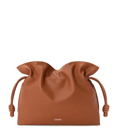 LOEWE LARGE LEATHER FLAMENCO CLUTCH SHOULDER BAG