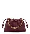Loewe Large Leather Flamenco Purse In Burgundy