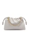 Loewe Large Leather Flamenco Shoulder Bag In Gray