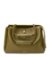 Loewe Large Leather Madrid Shoulder Bag In Green