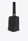 Loewe Large Pebble Bucket Bag In Black