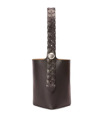 Loewe Large Pebble Bucket Bag In Brown