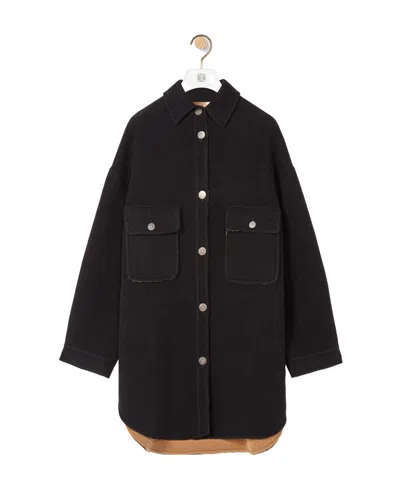 Loewe Large Profile Wool Jacket In Black