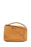 Loewe Large Puzzle Bag In Supple Grained Calfskin In Brown