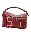 Loewe Large Puzzle Edge Shoulder Bag In Burgundy