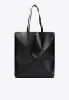 Loewe Large Puzzle Fold Tote Bag In Black