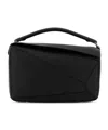 Loewe Large Puzzle Edge Grained Leather Top Handle Bag In Black