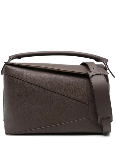 Loewe Large Leather Bag In Brown