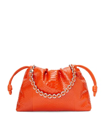 Loewe Large Python Skin Flamenco Shoulder Bag