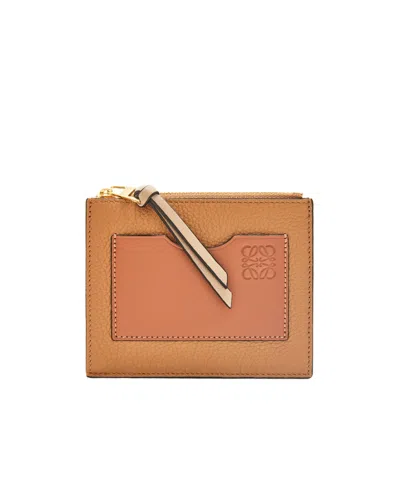 Loewe Large Square Card Bag In Brown