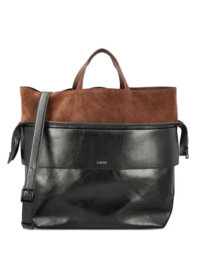 Loewe Large Switch Leather Suede Tote Bag In Multi
