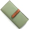 Loewe Large Vertical Wallet - Rosemary/tan In Pink