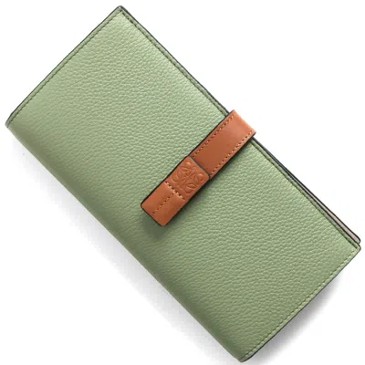 Loewe Large Vertical Wallet - Rosemary/tan In Pink