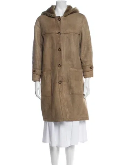Pre-owned Loewe Late 1970's - Early 1980's Suede Coat In Neutral