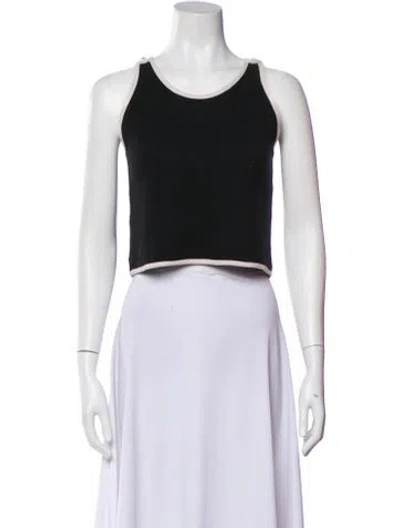 Pre-owned Loewe Late 1980's - Early 1990's Crew Neck Crop Top In Black
