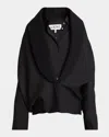 Loewe Layered Bomber Jacket With Logo Detail In Black