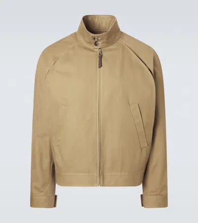 Loewe Layered Cotton Gabardine Jacket In Nude