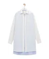 Loewe Layered Poplin Shirt Dress In White