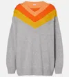 Loewe Layered Wool-blend Sweater In Gray
