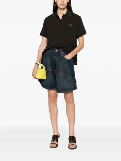 Loewe Layered-panel Jeans Shorts In Blue