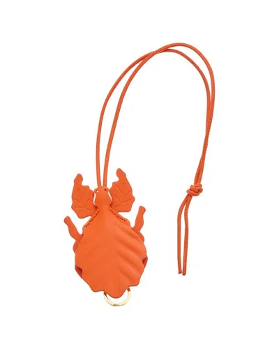 LOEWE LOEWE LEAF INSECT LEATHER KEYFOB CHARM