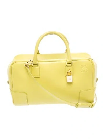 Pre-owned Loewe Leather Amazona 28 In Green