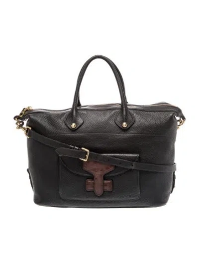 Pre-owned Loewe Leather Amazona In Black