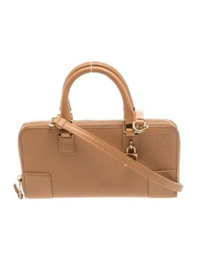 Pre-owned Loewe Leather Amazona In Brown