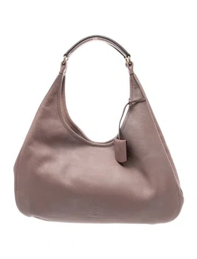 Pre-owned Loewe Leather Ana Hobo In Red