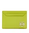 Loewe Leather Anagram Card Holder In Green