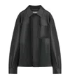 Loewe Overshirt In Nappa Lambskin In Black