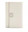 Loewe Leather Anagram Vertical Wallet In White