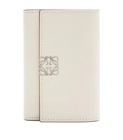 Loewe Leather Anagram Vertical Wallet In White