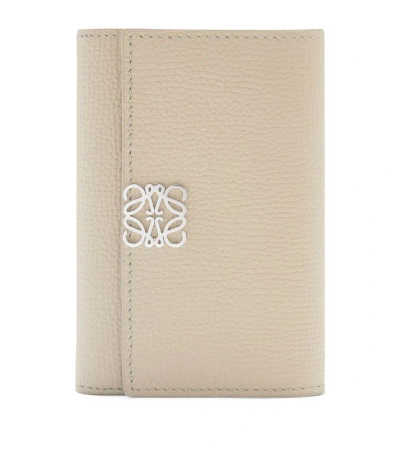 Loewe Leather Anagram Vertical Wallet In White