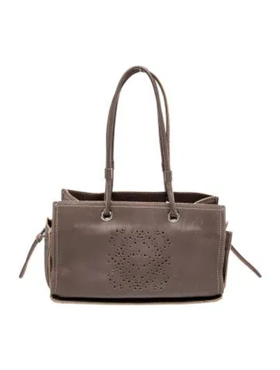 Pre-owned Loewe Leather Anagram Vintage In Brown