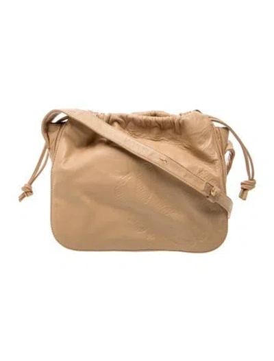 Pre-owned Loewe Leather Anagram Vintage In Neutral